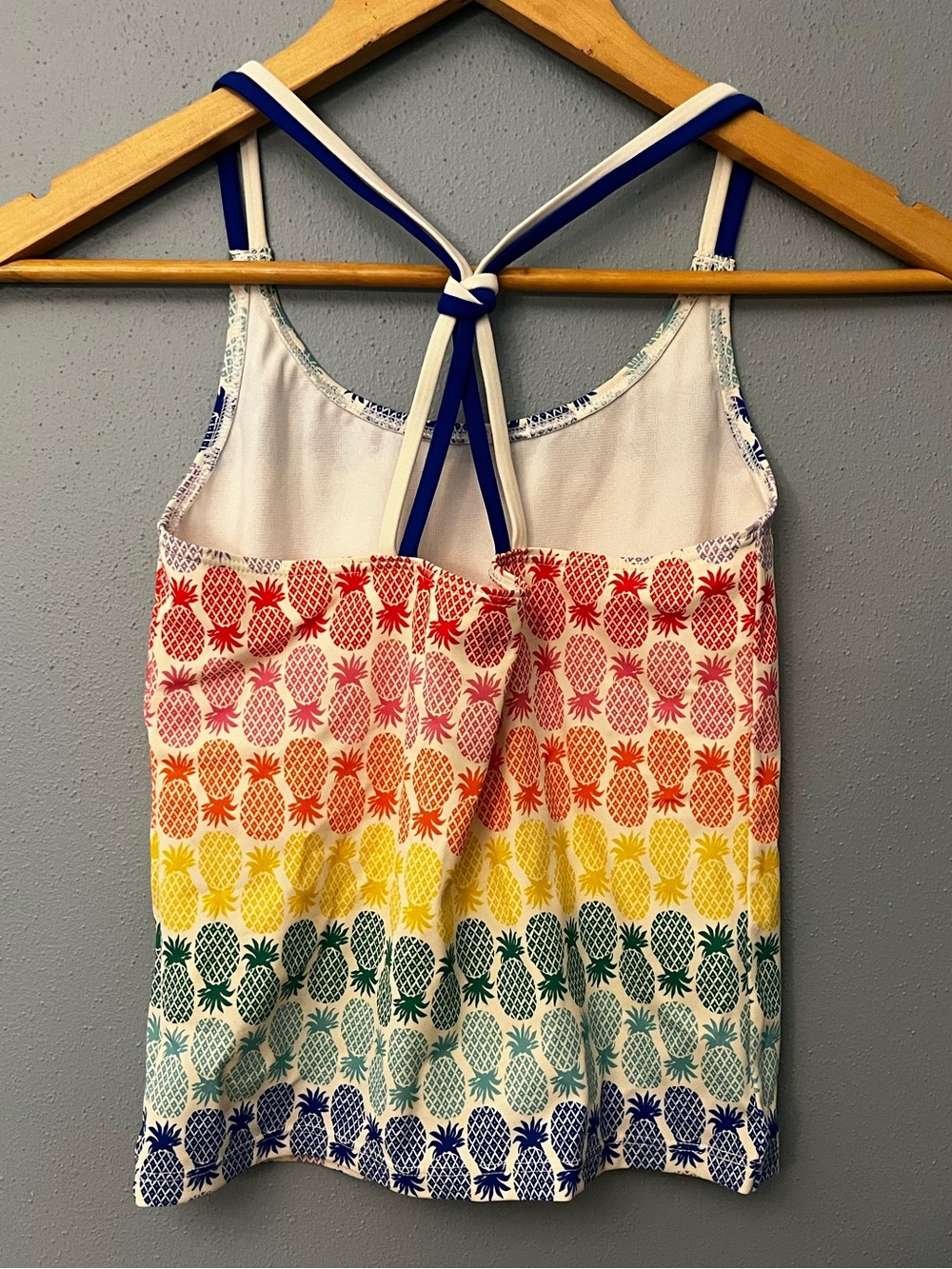 Boden Rainbow Pineapple Print Tankini Top - Picture 2 of 3